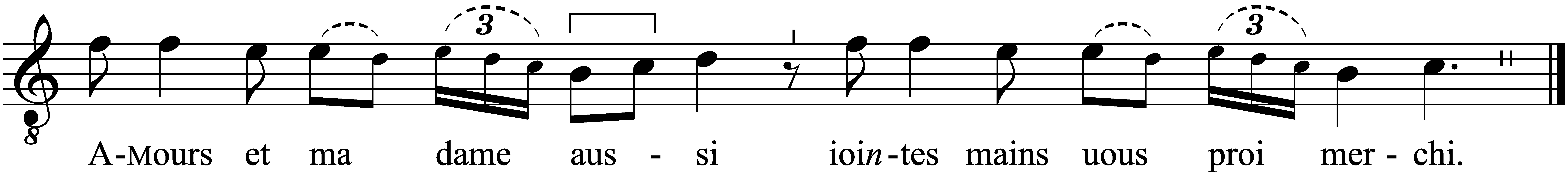 Refrain musical notation